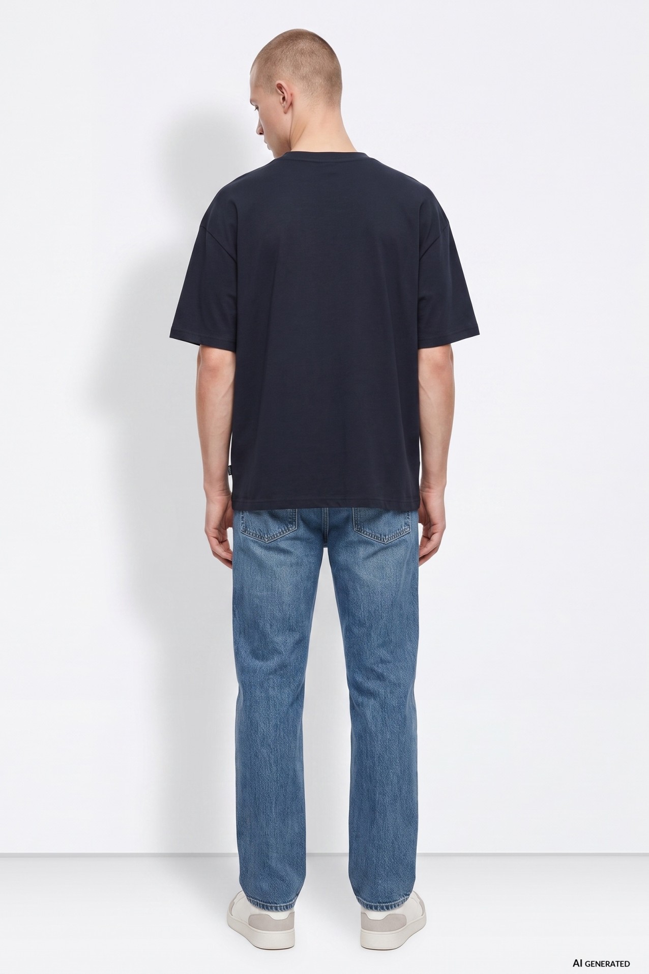 Camiseta azul relaxed fit