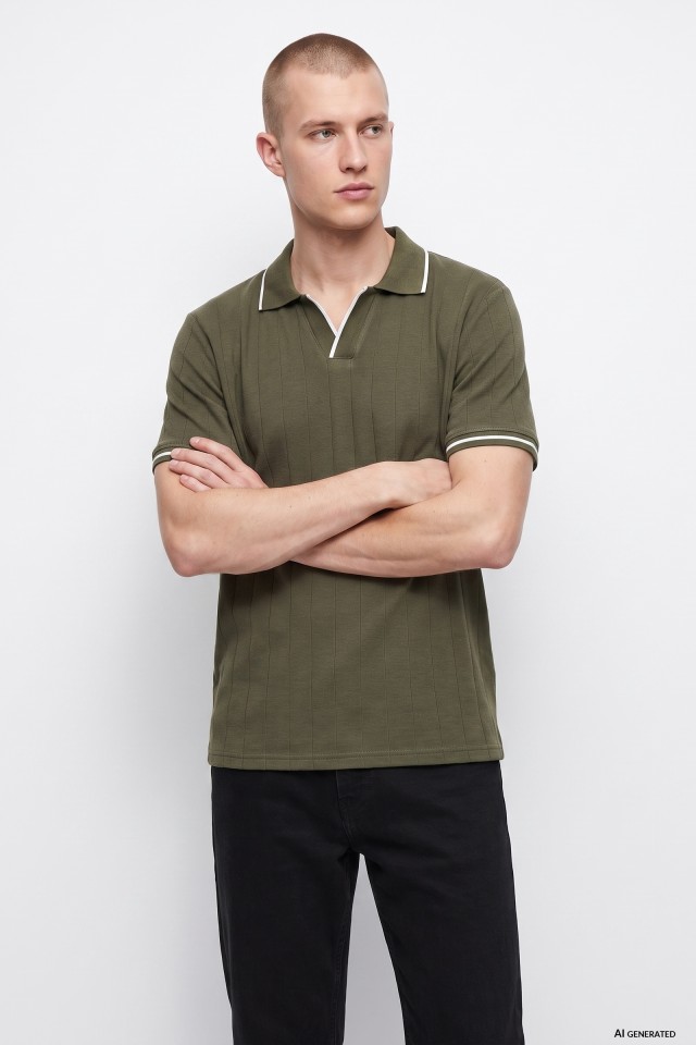 Green Short Sleeve Polo