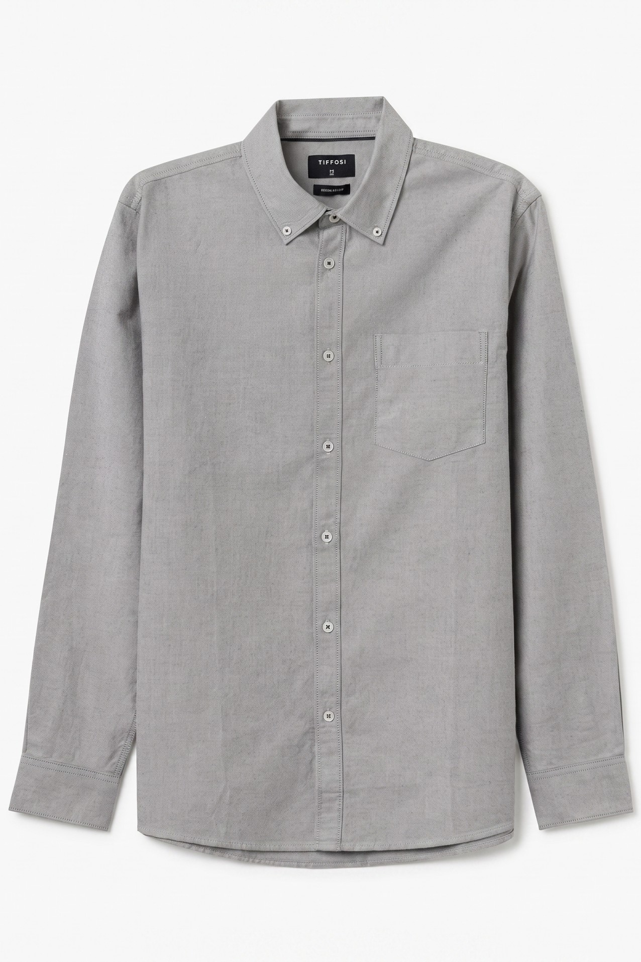 Camisa regular fit cinzenta