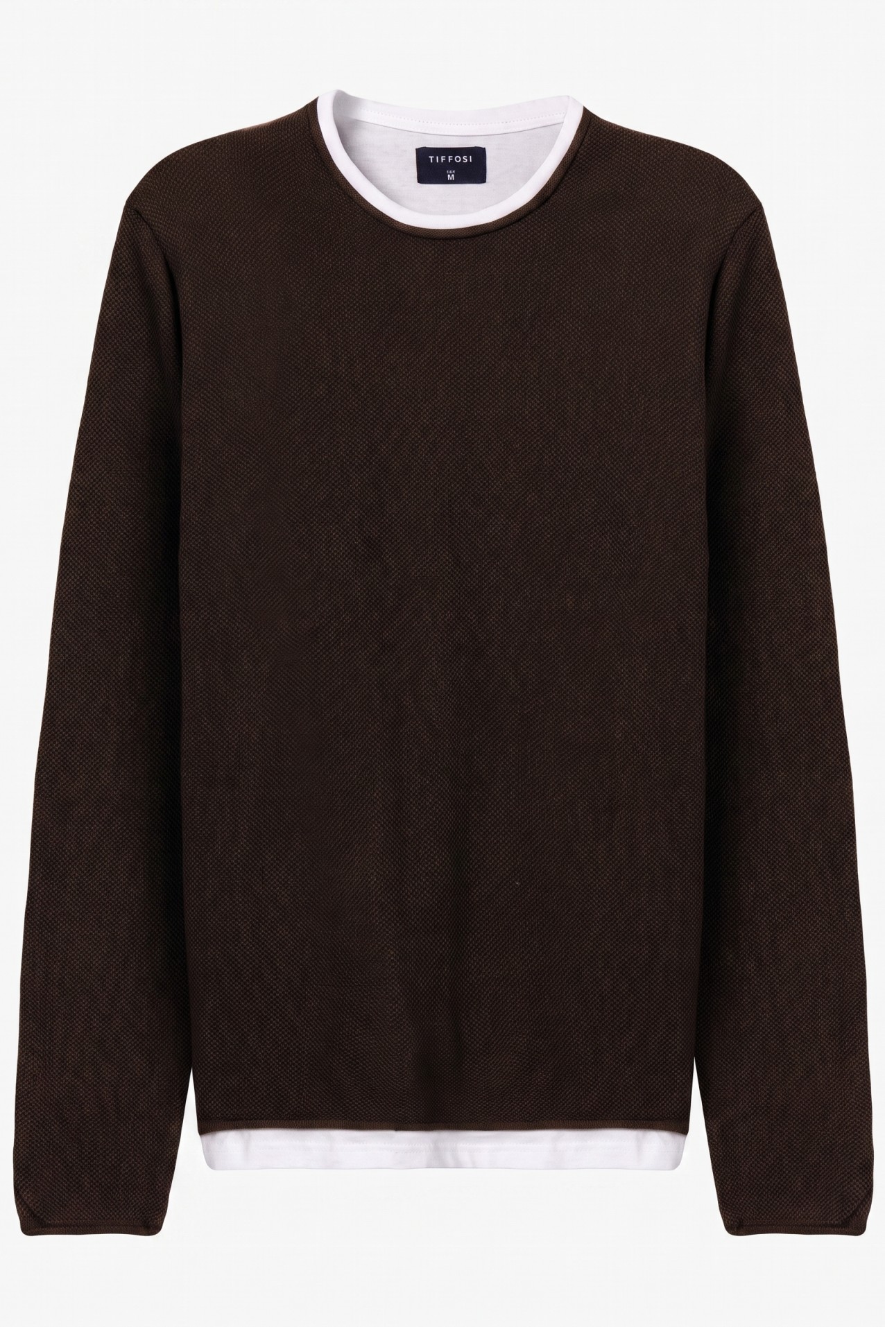 Brown Casual Knit Sweater