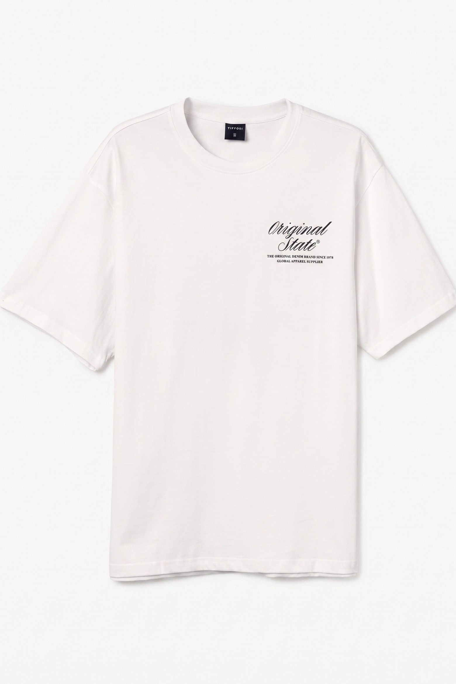 Camiseta blanca estampada oversize