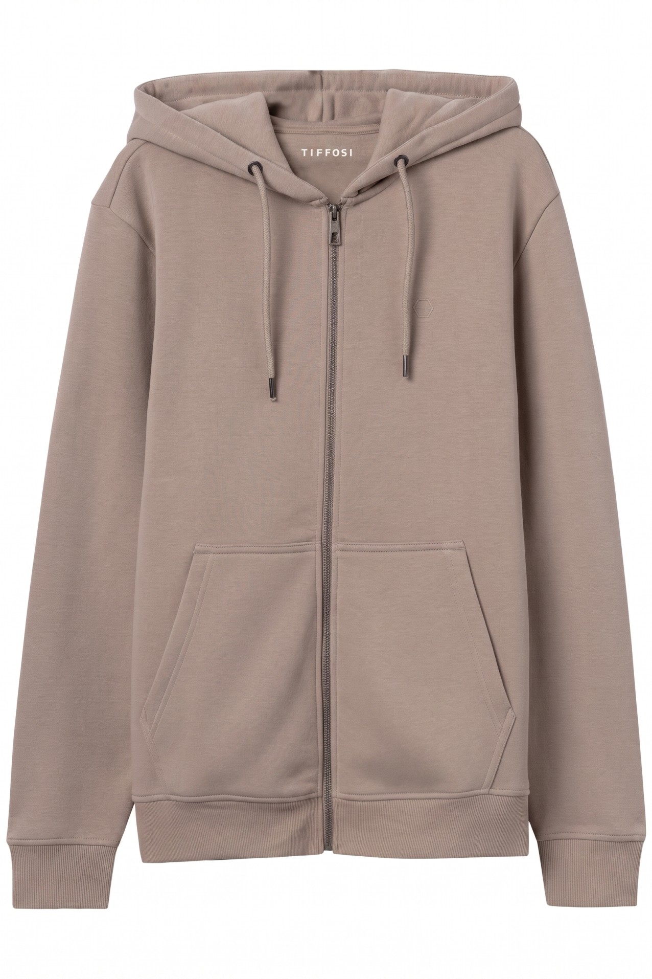 Sudadera beige con capucha