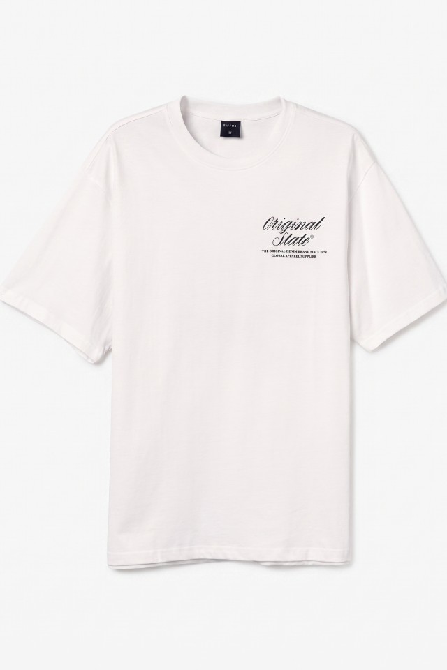 Camiseta blanca estampada oversize Camiseta blanca estampada oversize