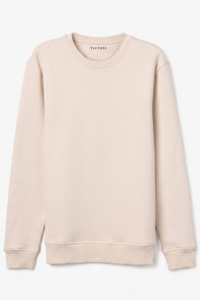 Sudadera beige relaxed fit Sudadera beige relaxed fit