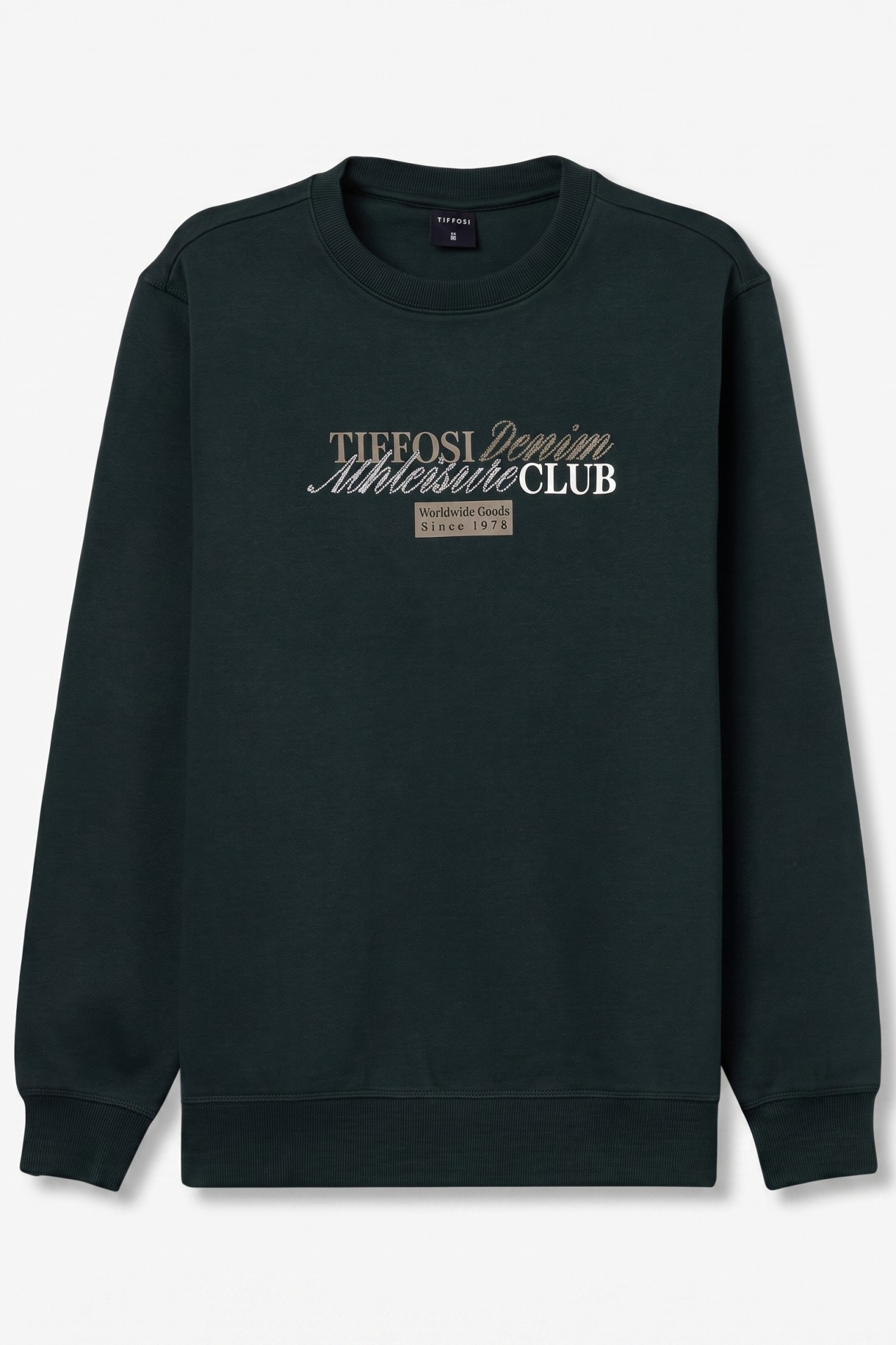 Dark Green Printed Sweatshirt