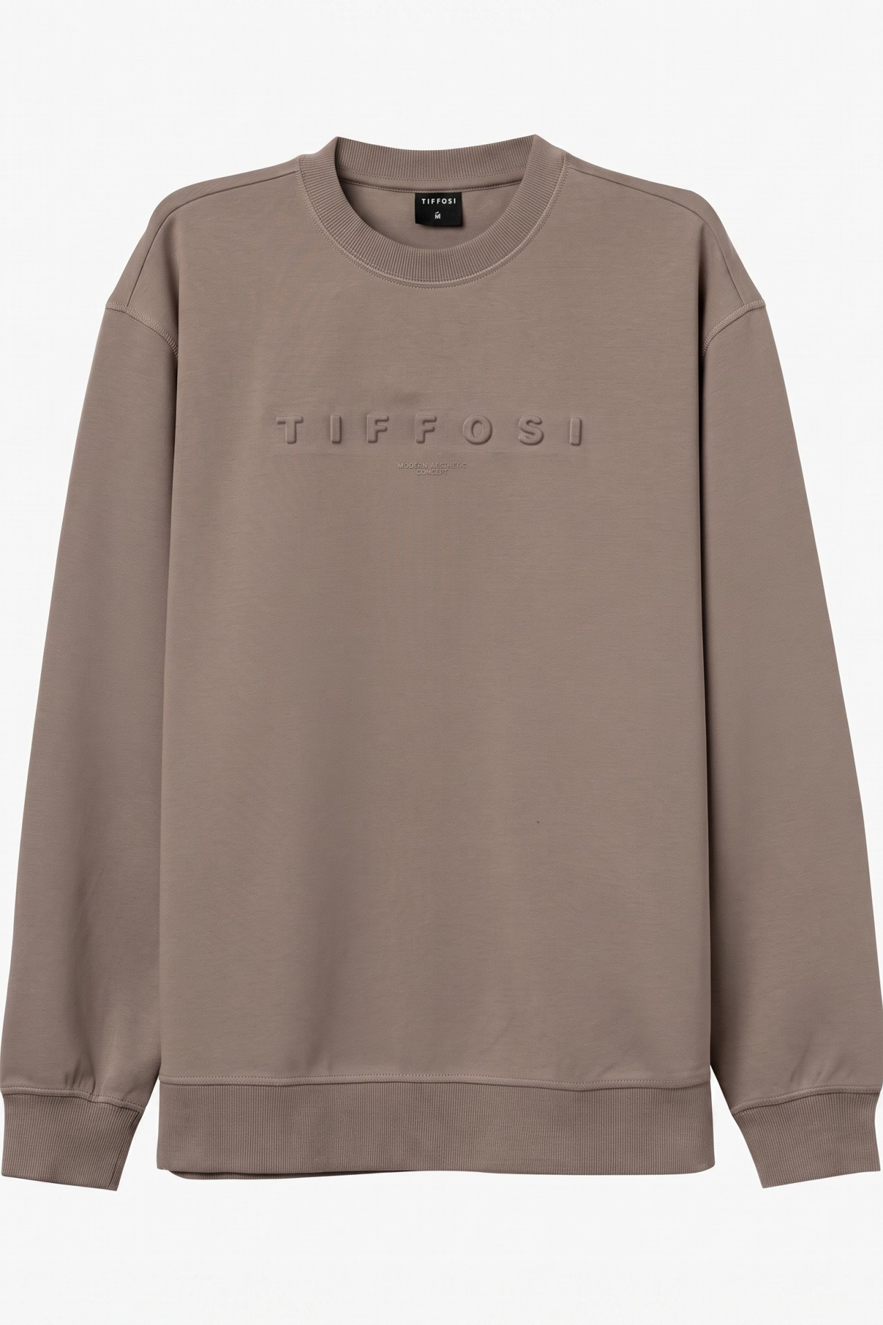 Beige Oversize Logo Sweatshirt