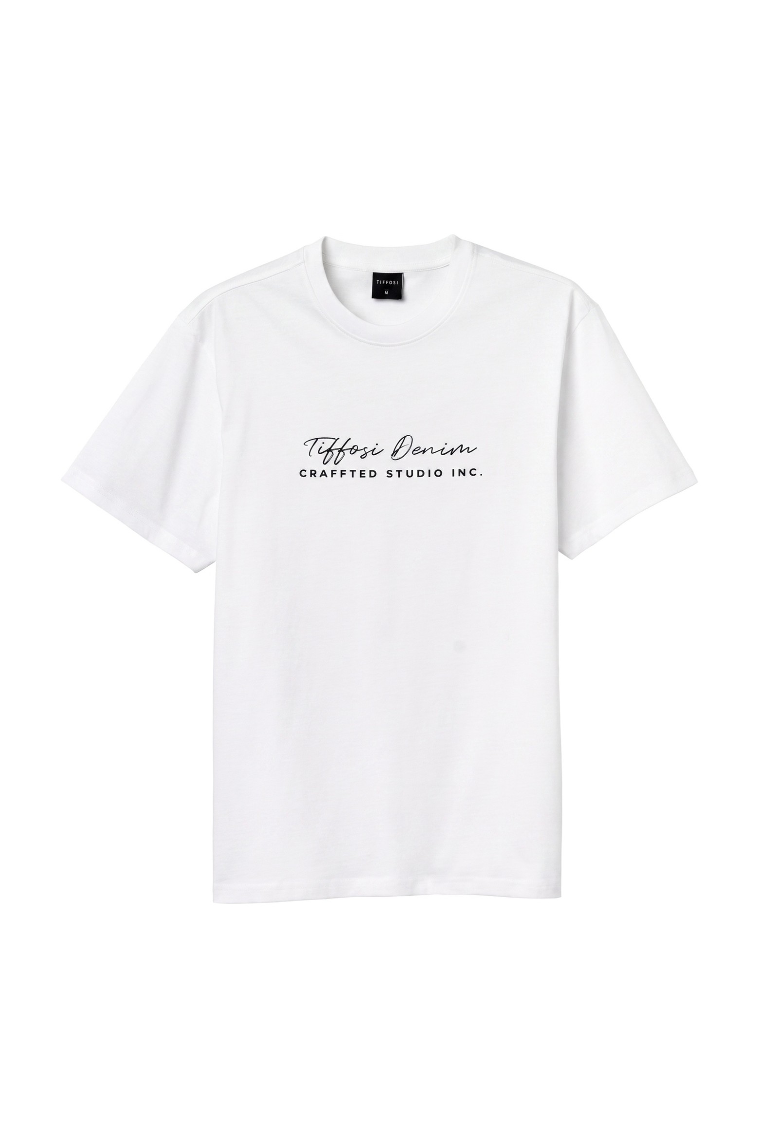 White Minimal Lettering Tee