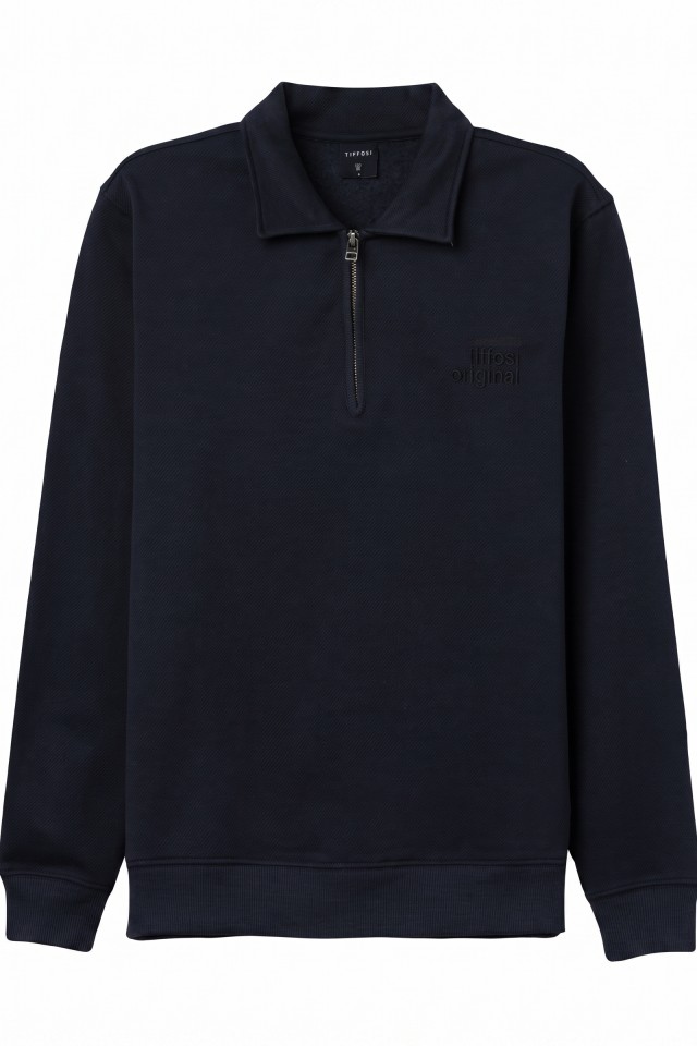 Sudadera azul con cremallera Sudadera azul con cremallera