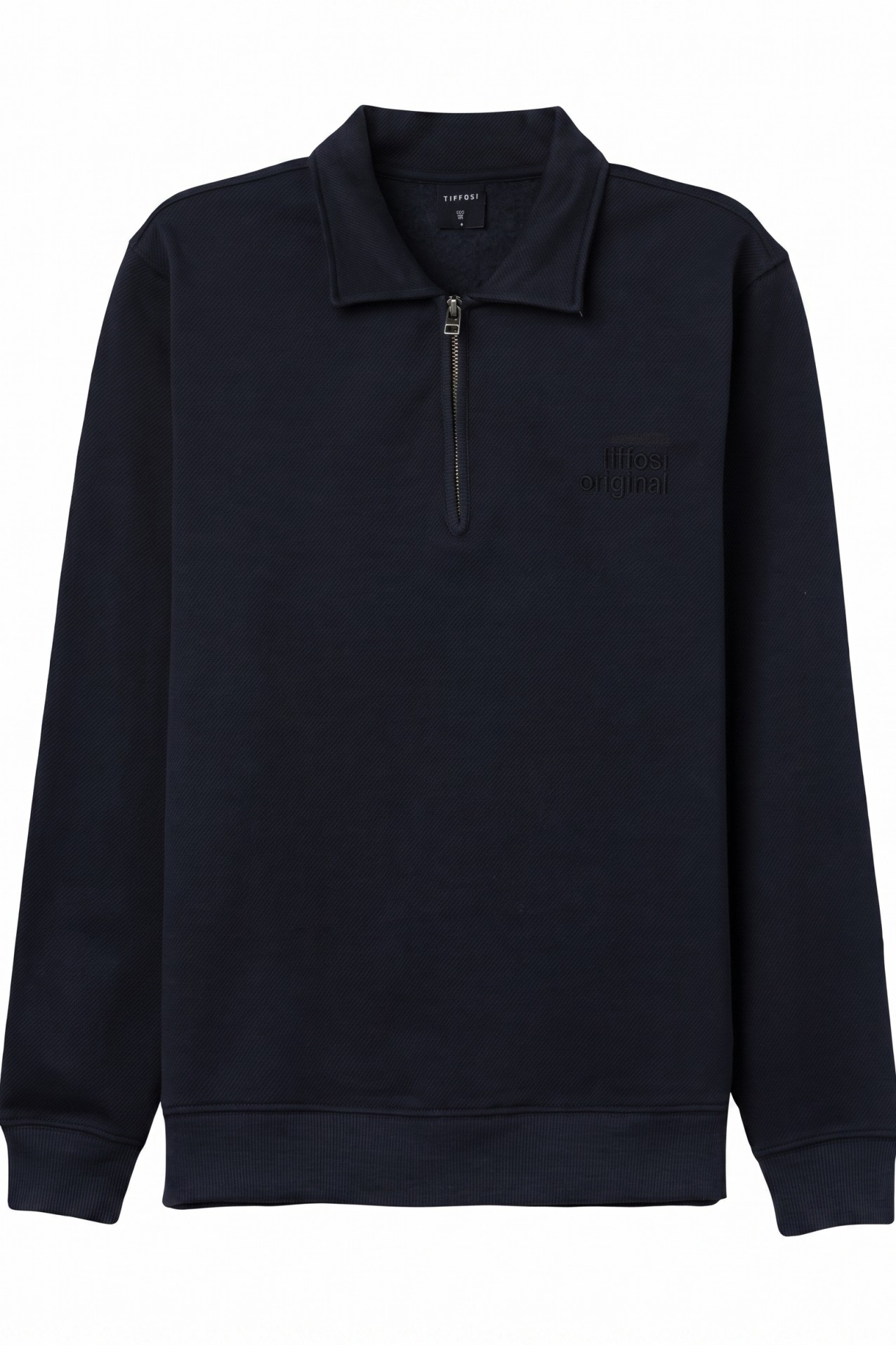 Sudadera azul con cremallera
