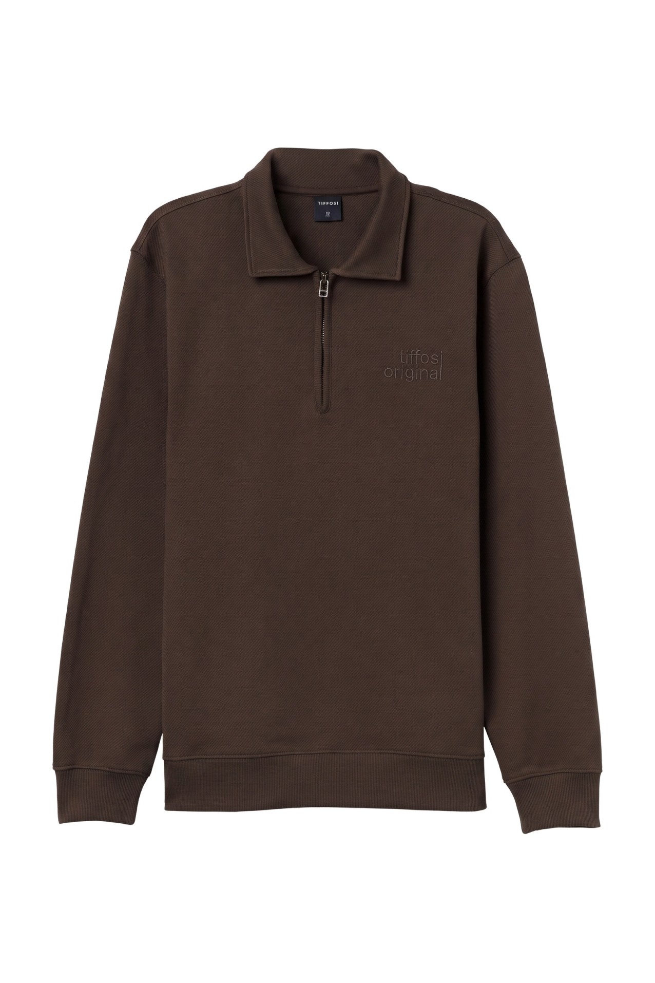 Camisola chocolate meia zip