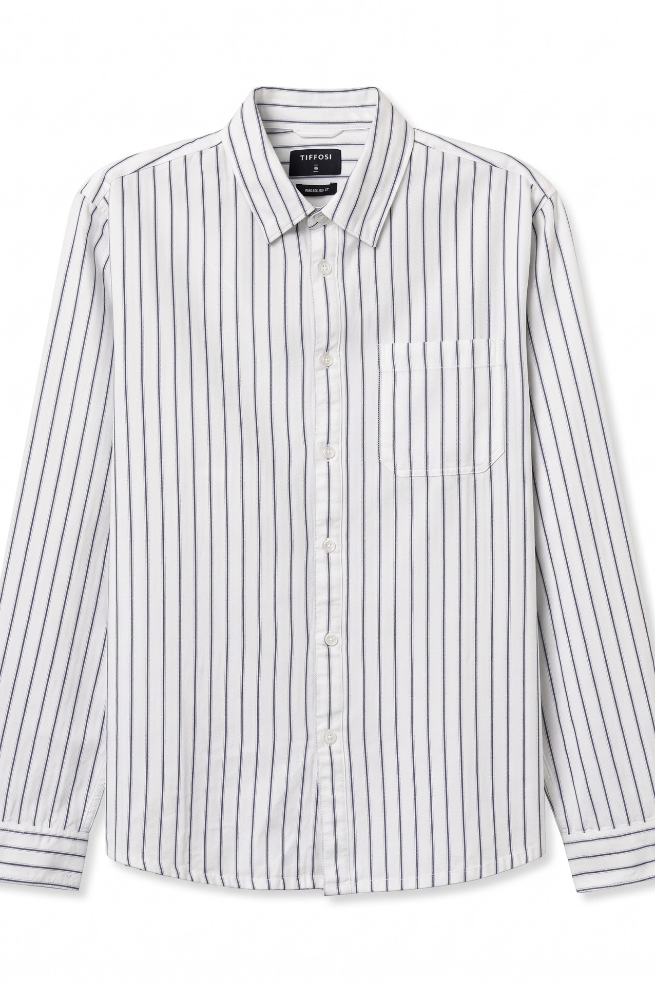 Camisa branca riscas verticais