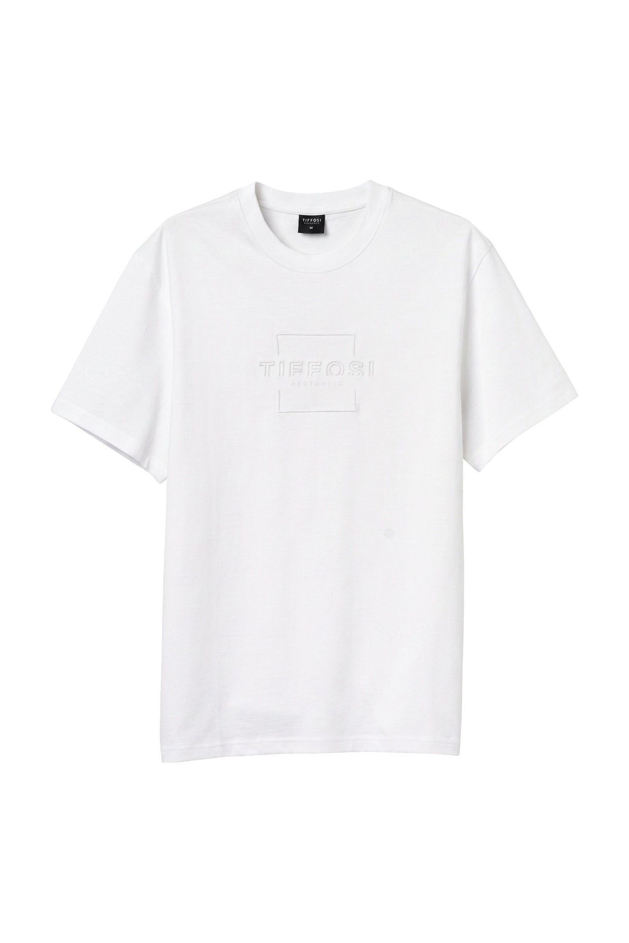 White Minimal Embossed Tee