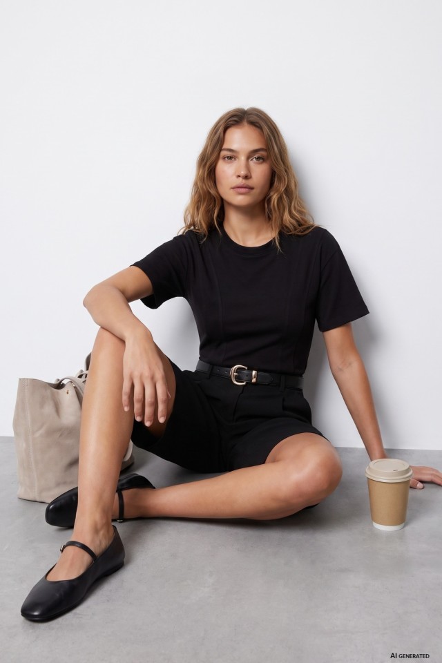 Black Cropped T-shirt Black Cropped T-shirt
