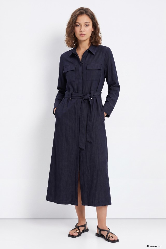 Navy Long Sleeve Jumpsuit