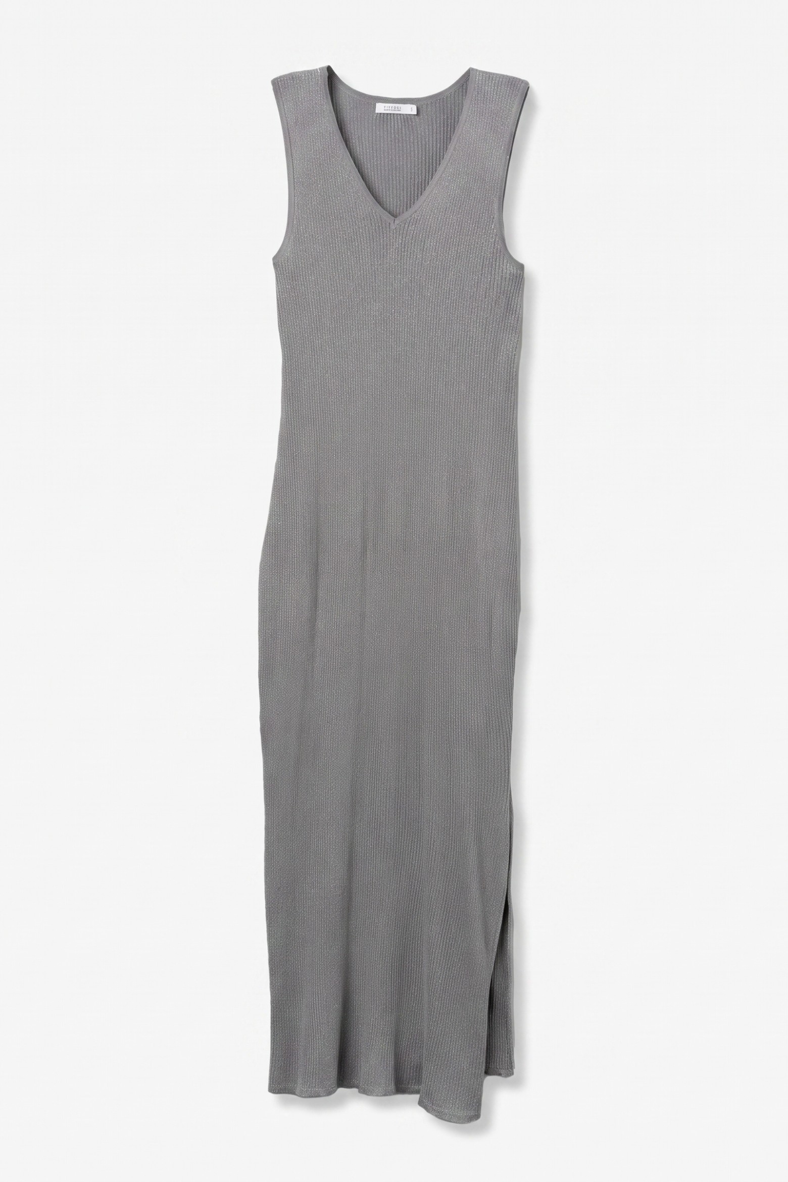 Grey Fitted Minimal Dress