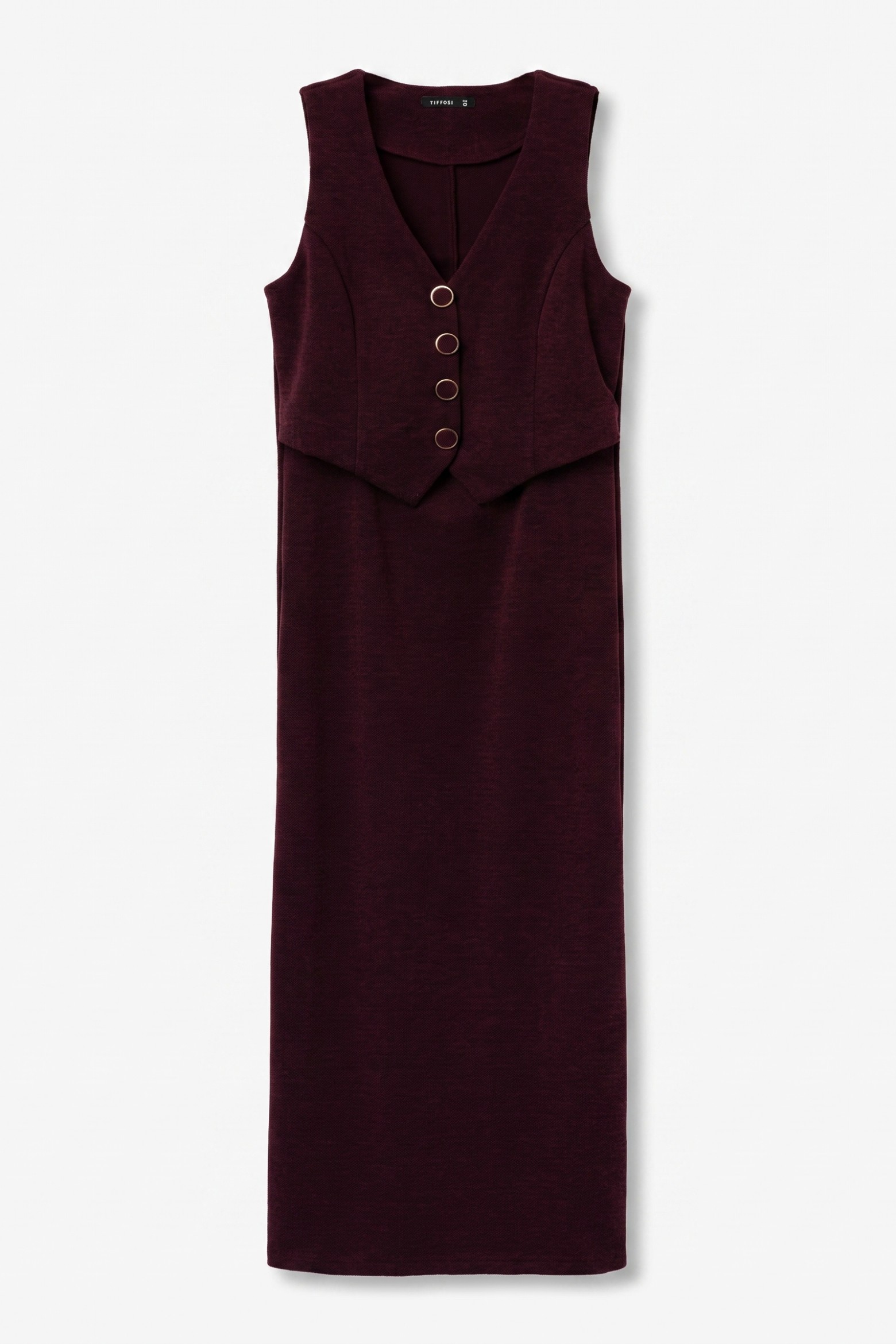 Vestido longo cor vinho