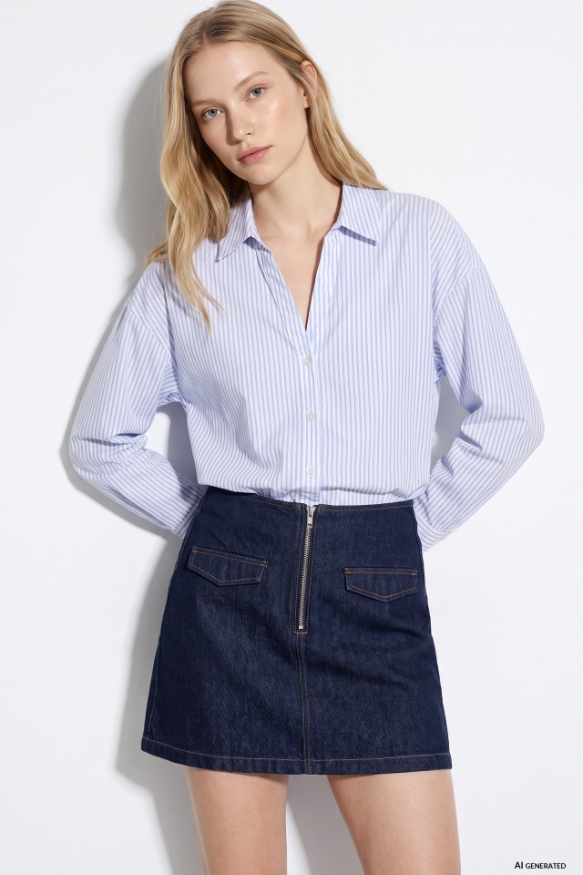 Light Blue Striped Shirt