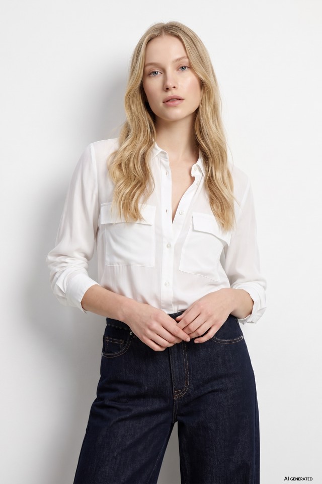 Long Sleeve Off-White Shirt