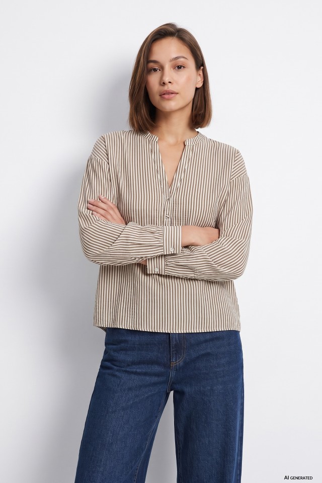 Camisa rayas corte relajado