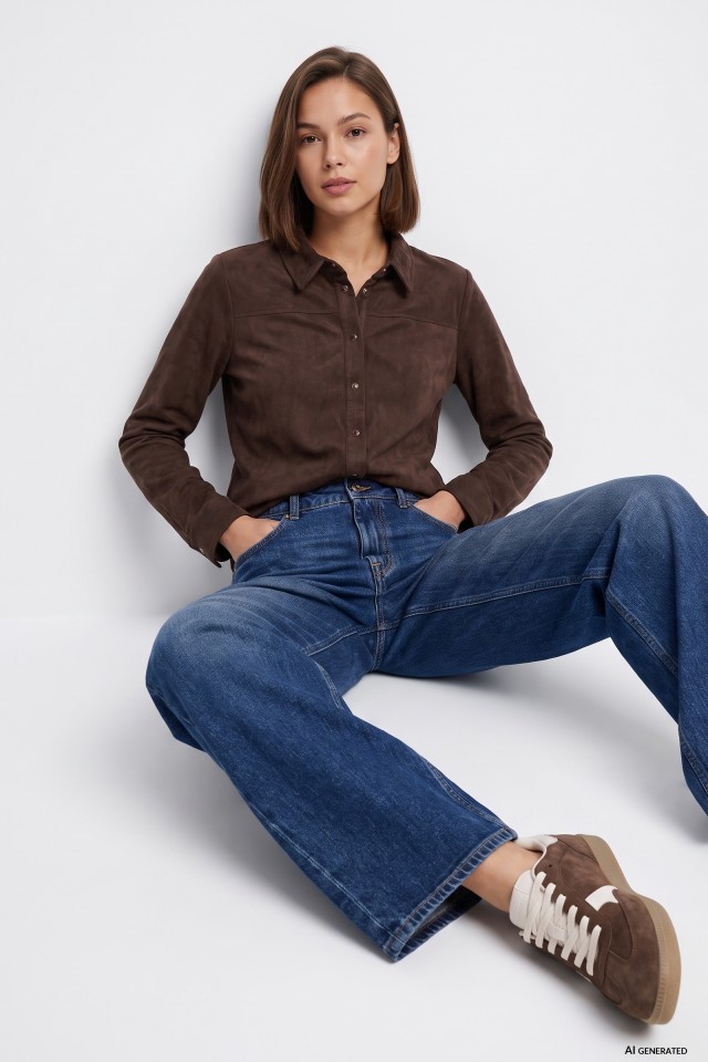 Brown Long Sleeve Shirt