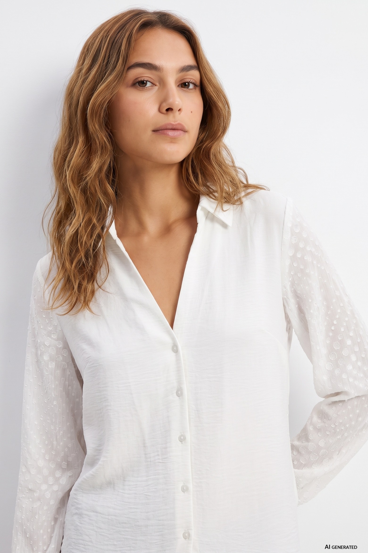Long Sleeve Off-White Shirt