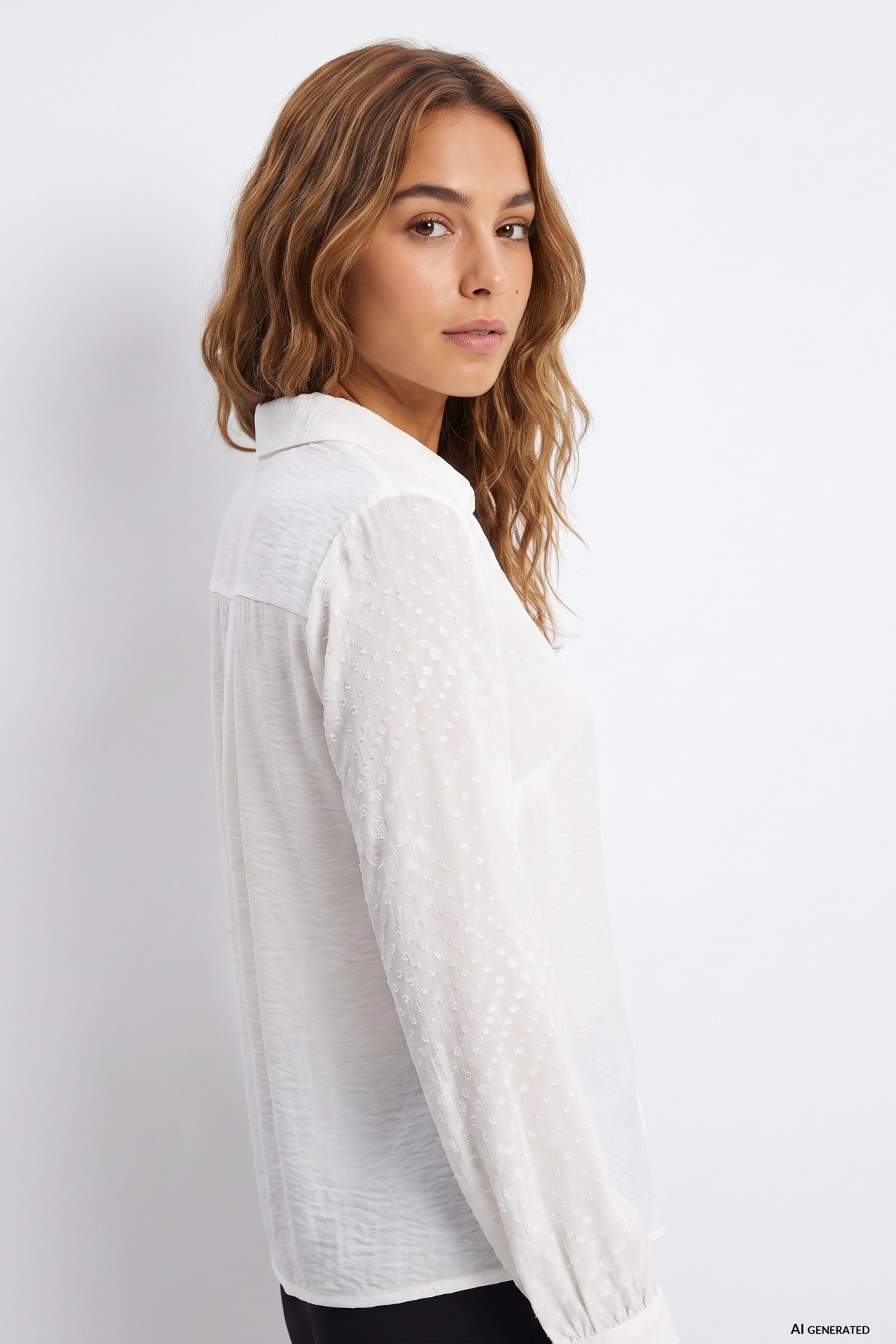 Long Sleeve Off-White Shirt