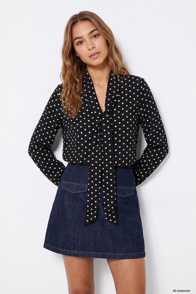 Black Polka Dot Shirt