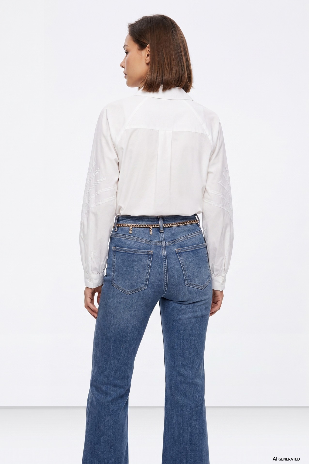 White Oversized Long Sleeve Shirt