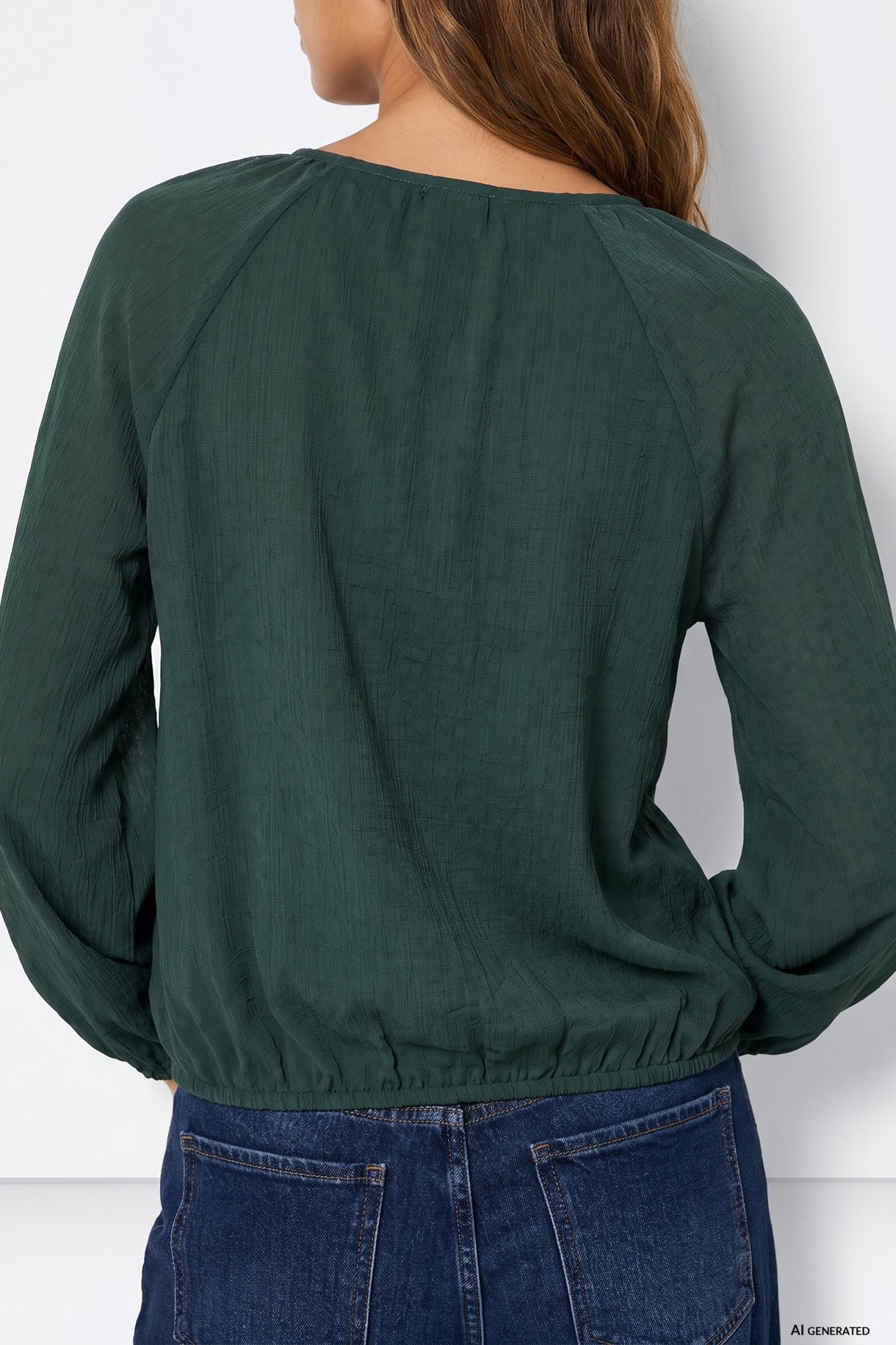 Green Long Sleeve Blouse