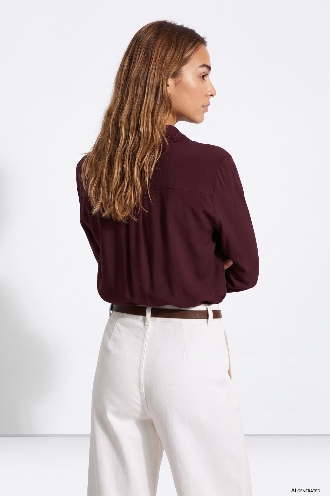 Long Sleeve Burgundy Shirt