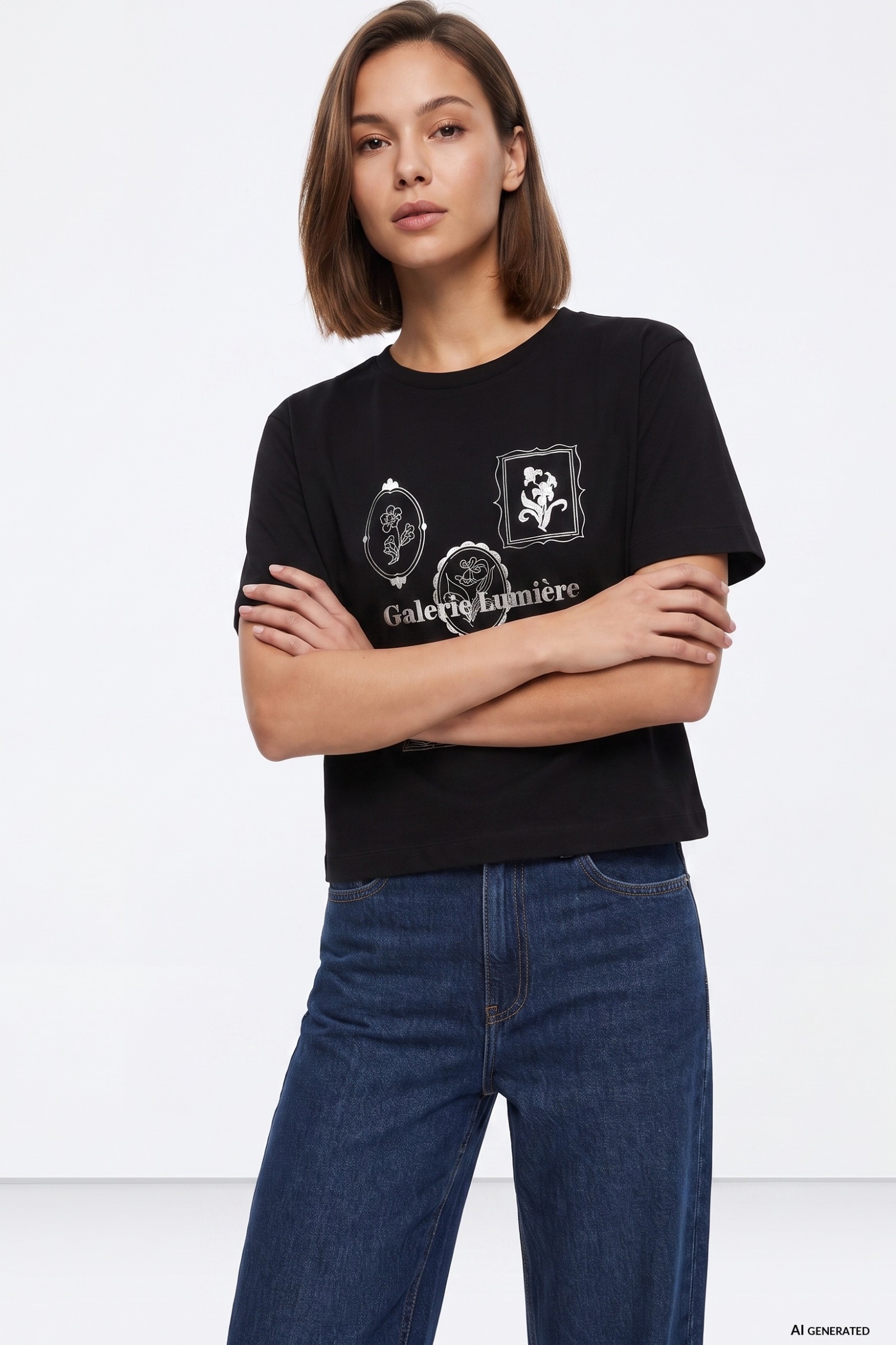 Black Short Sleeve Graphic Tee