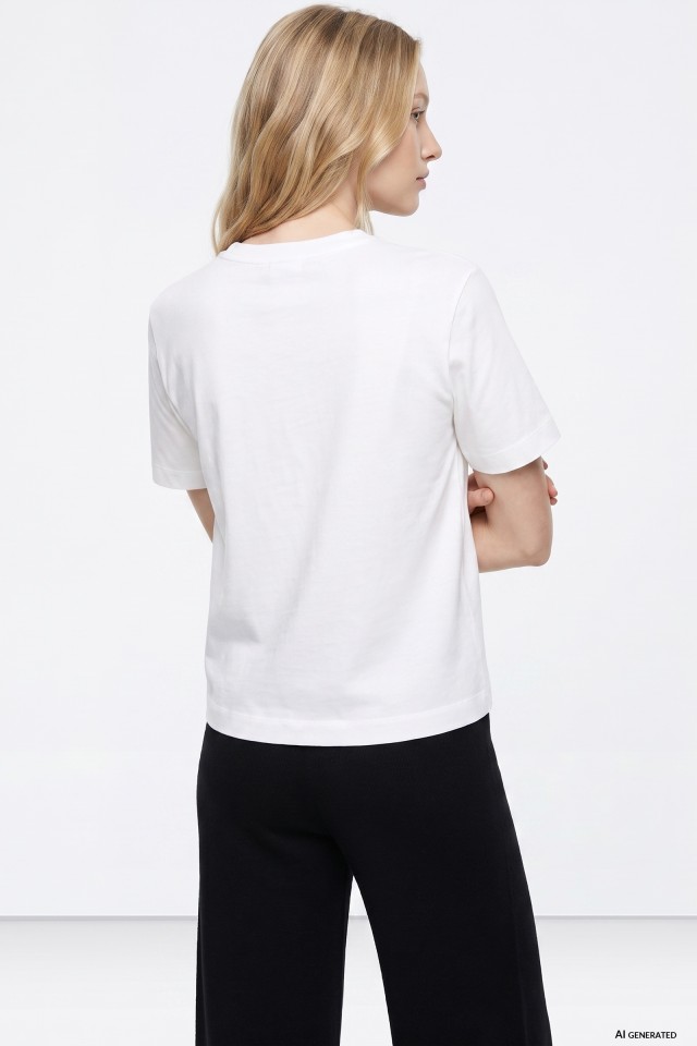 Camiseta corta blanca estampada Camiseta corta blanca estampada