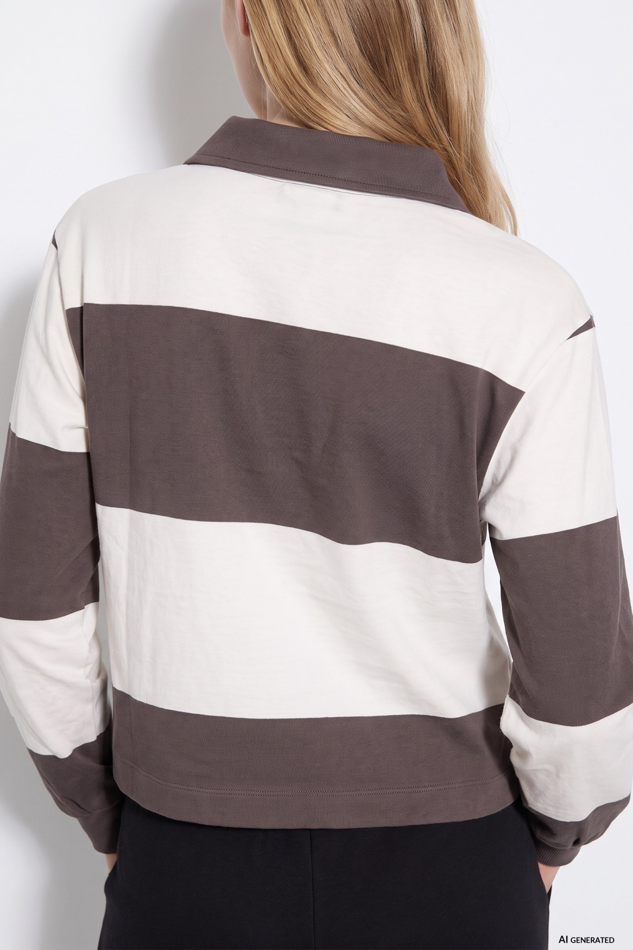 Sudadera rayas estilo cropped