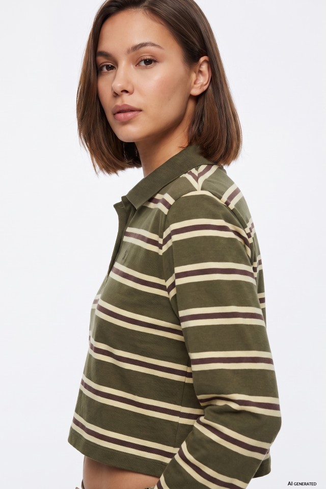 Sudadera cropped verde rayas Sudadera cropped verde rayas