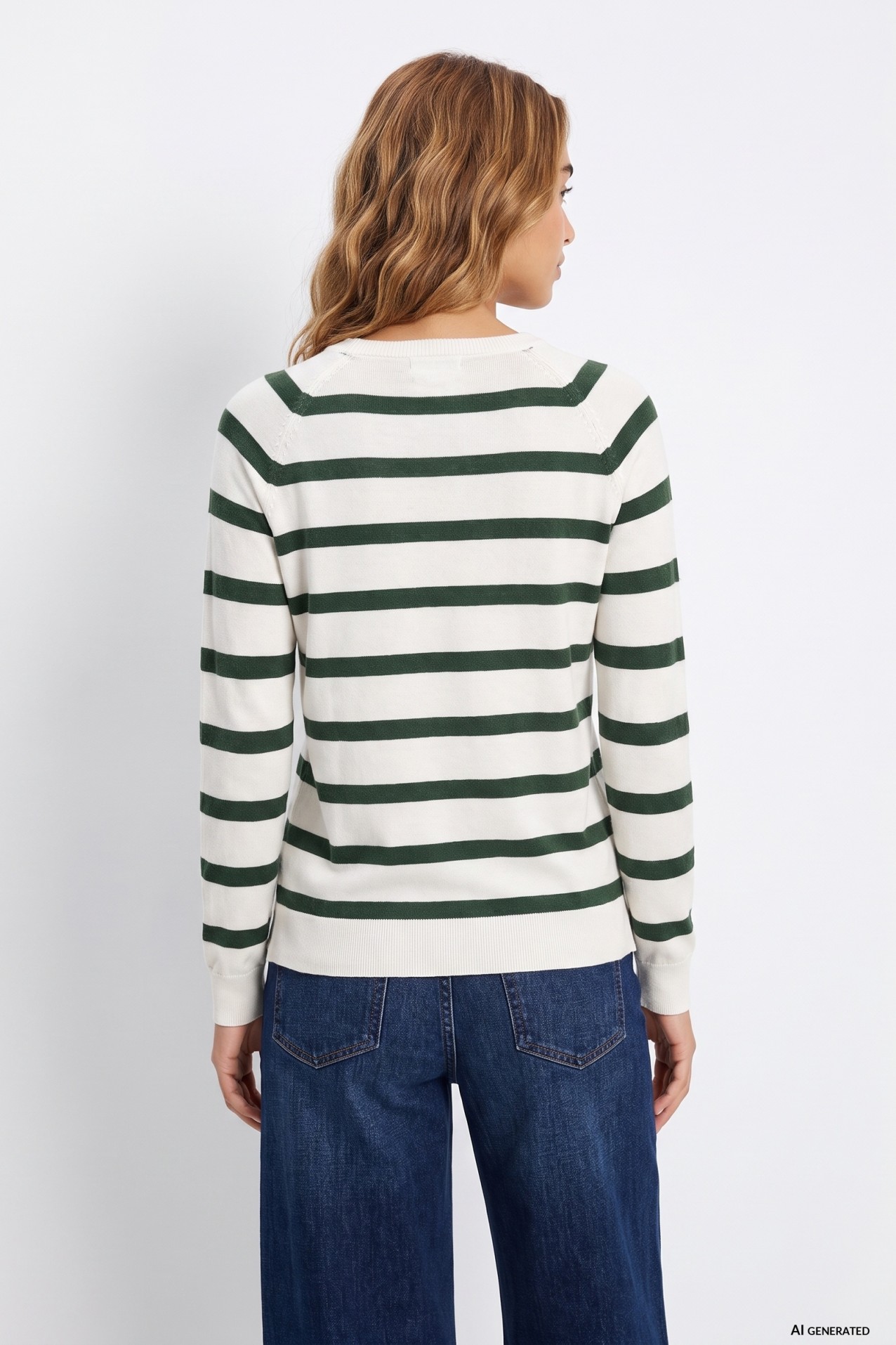 Jersey rayas verde y crudo