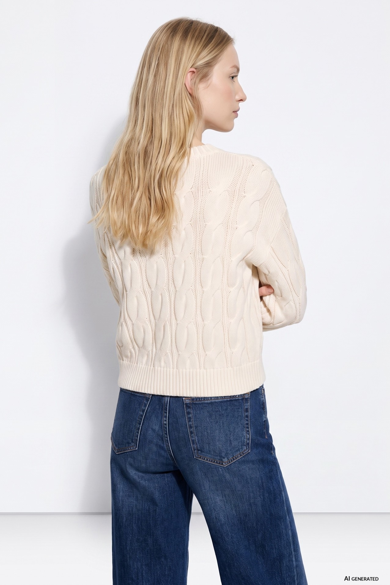 Camisola bege com textura
