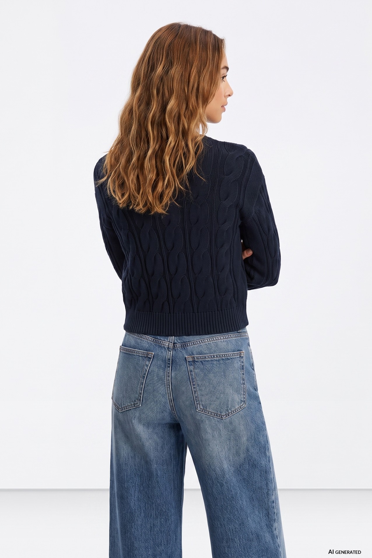 Blue Chunky Knit Sweater