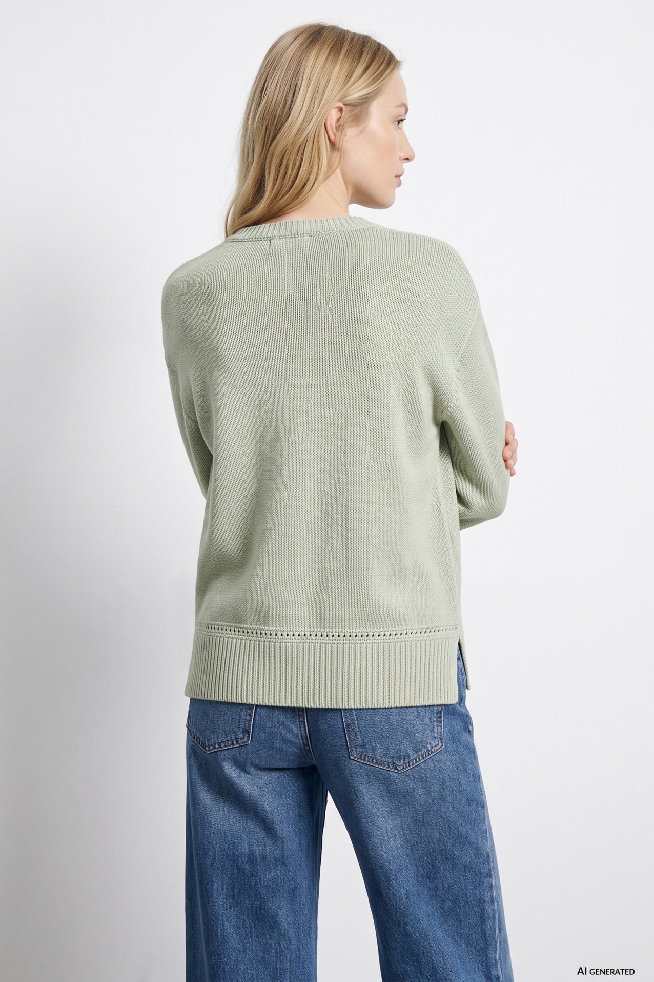 Jersey verde corte relajado