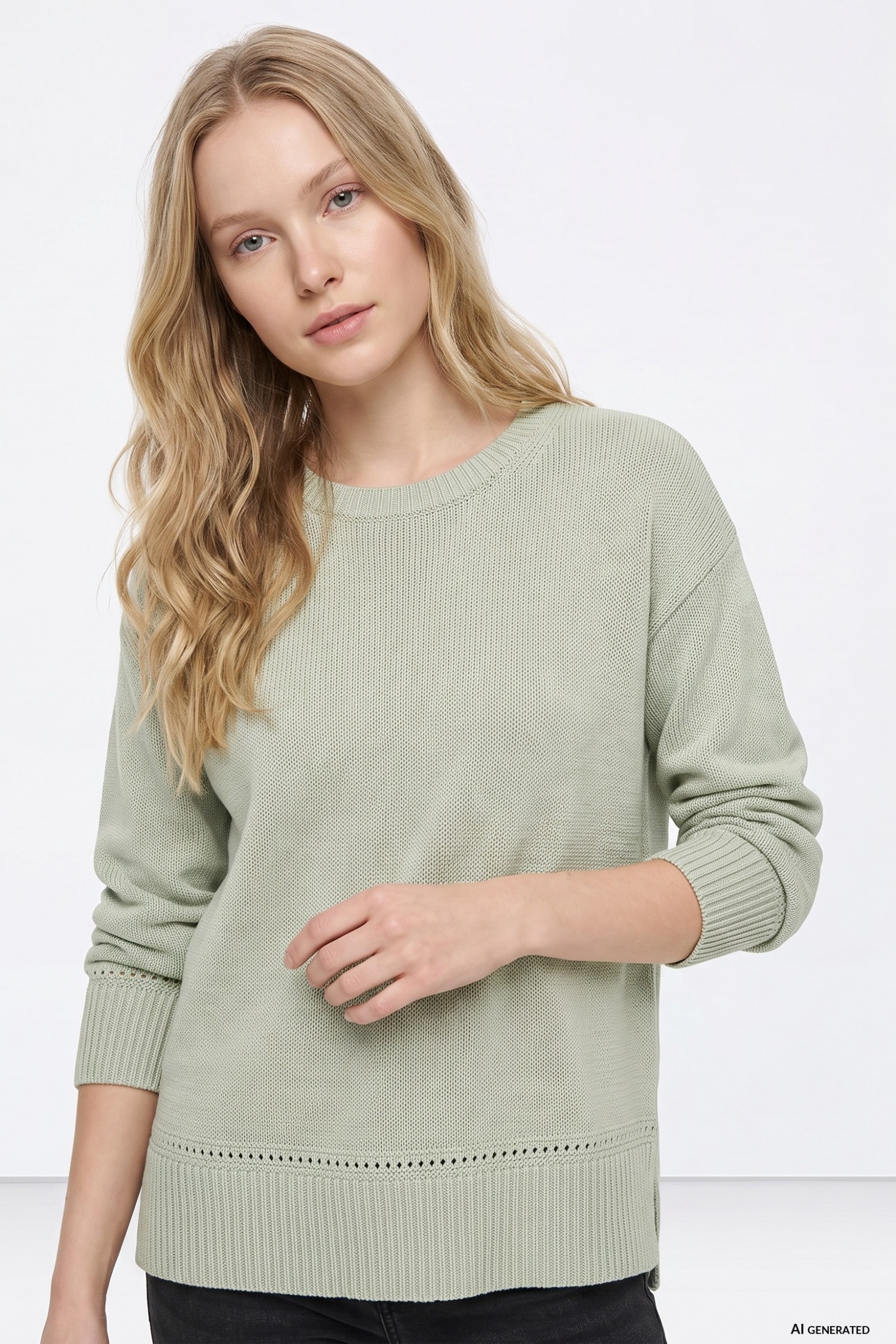 Jersey verde corte relajado