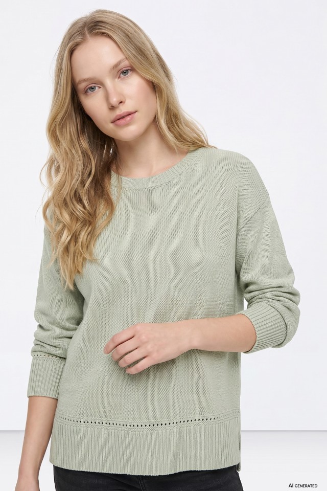 Camisola verde comfy oversize
