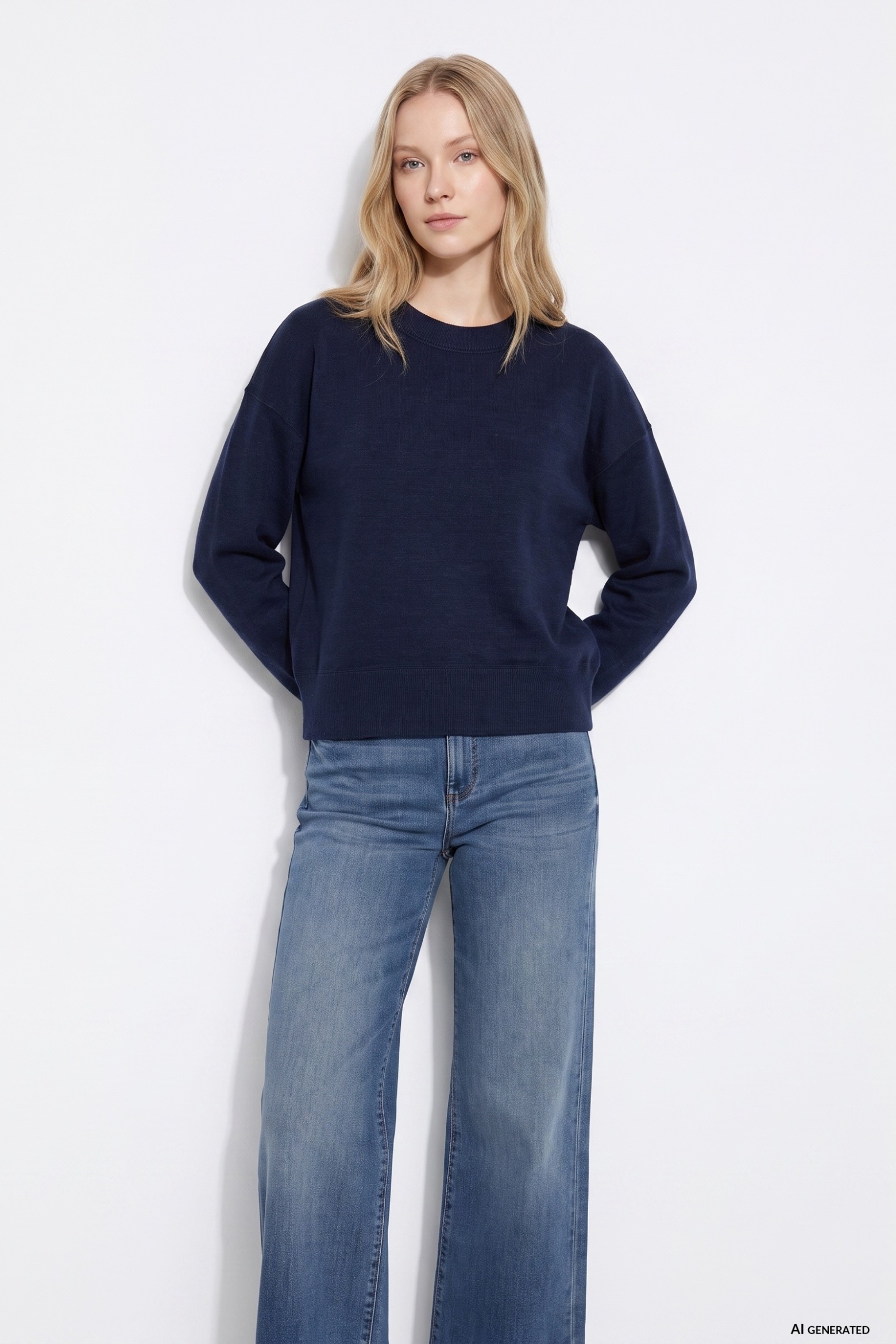 Dark Blue Oversize Sweater