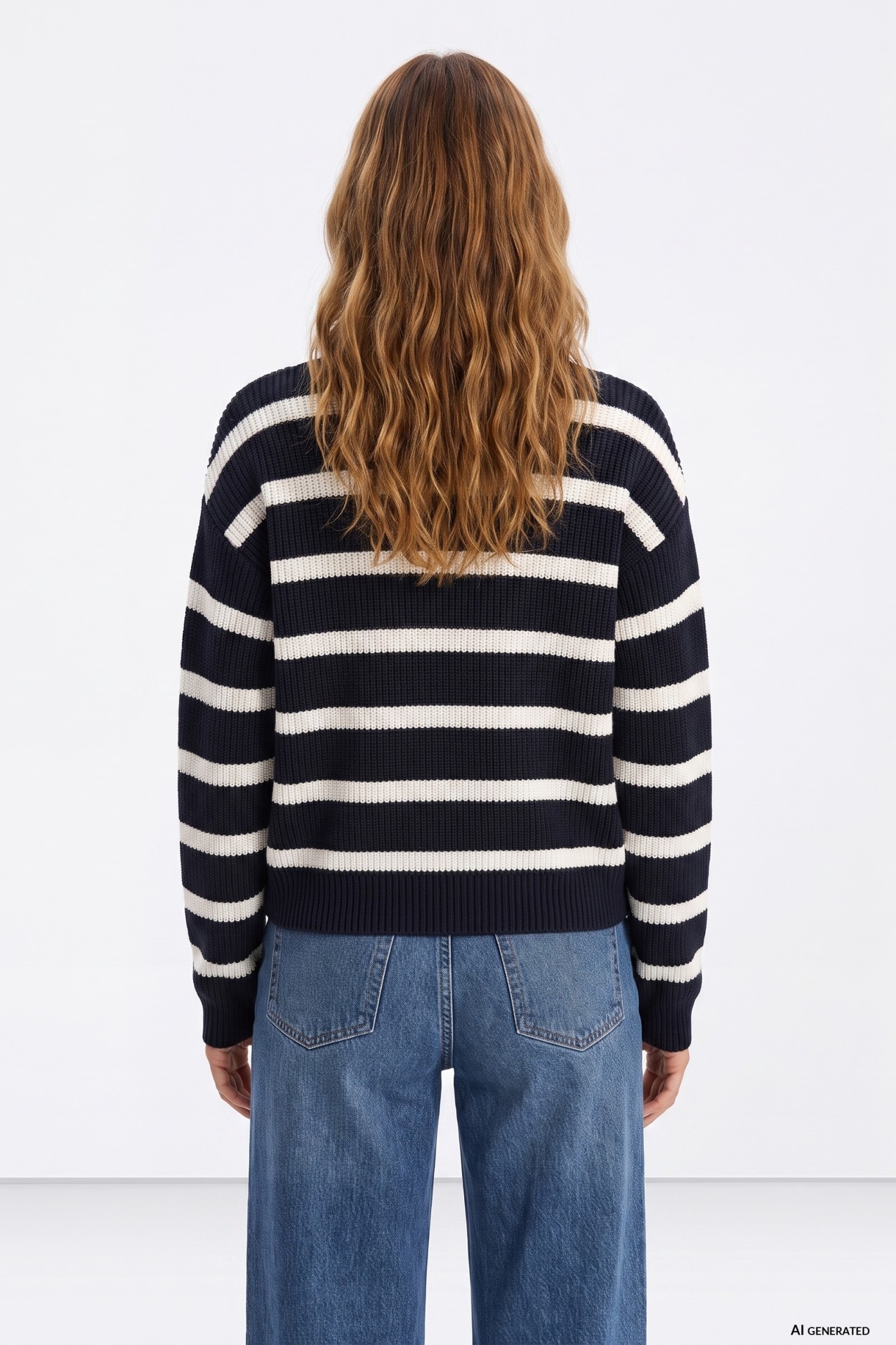 Jersey rayas azul oversize