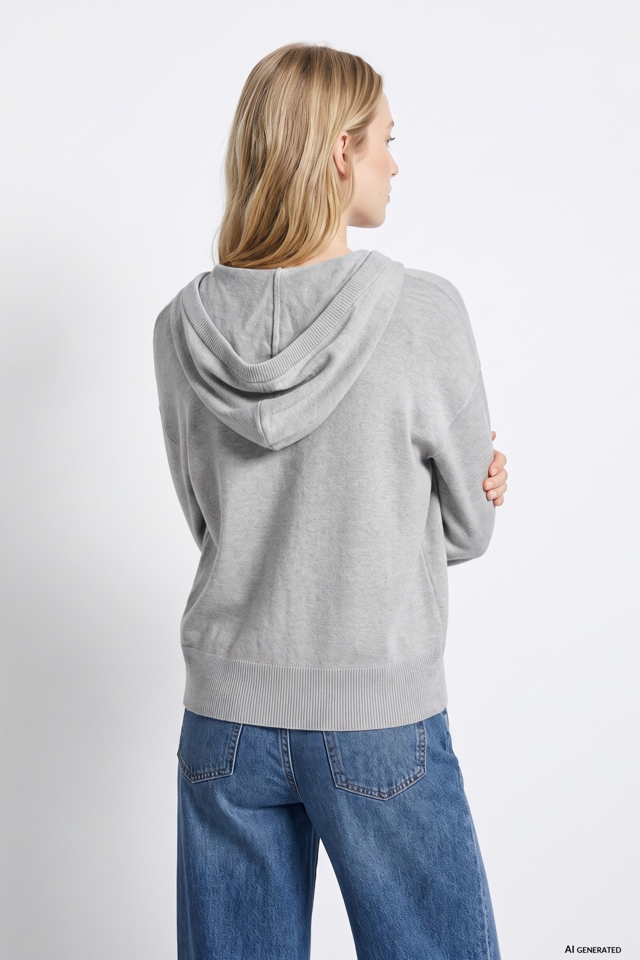 Camisola cinzento melange hoodie