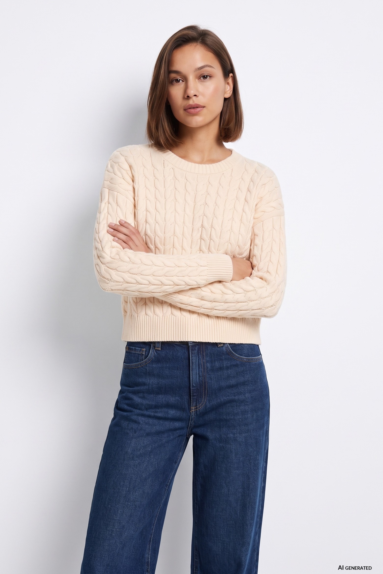 Camisola bege com textura