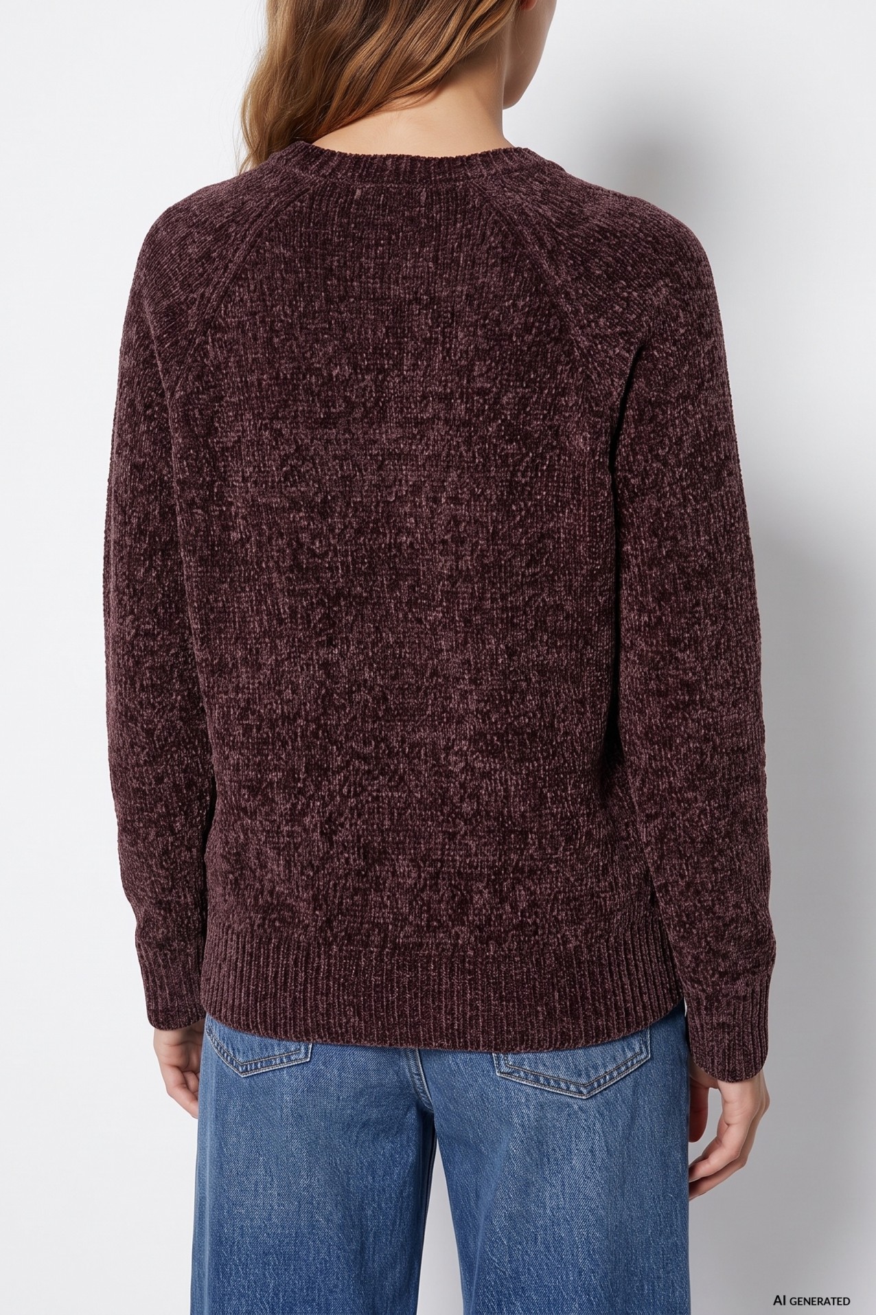Chunky Brown Crew Neck Sweater