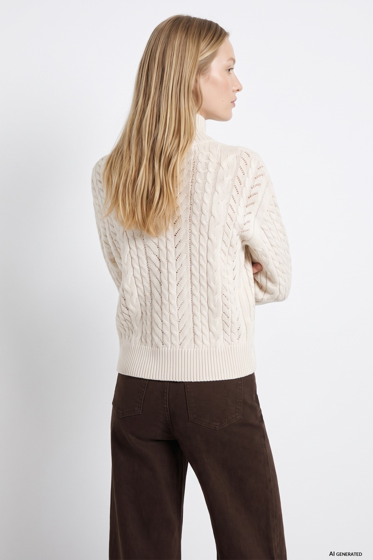Beige Chunky Knit Sweater
