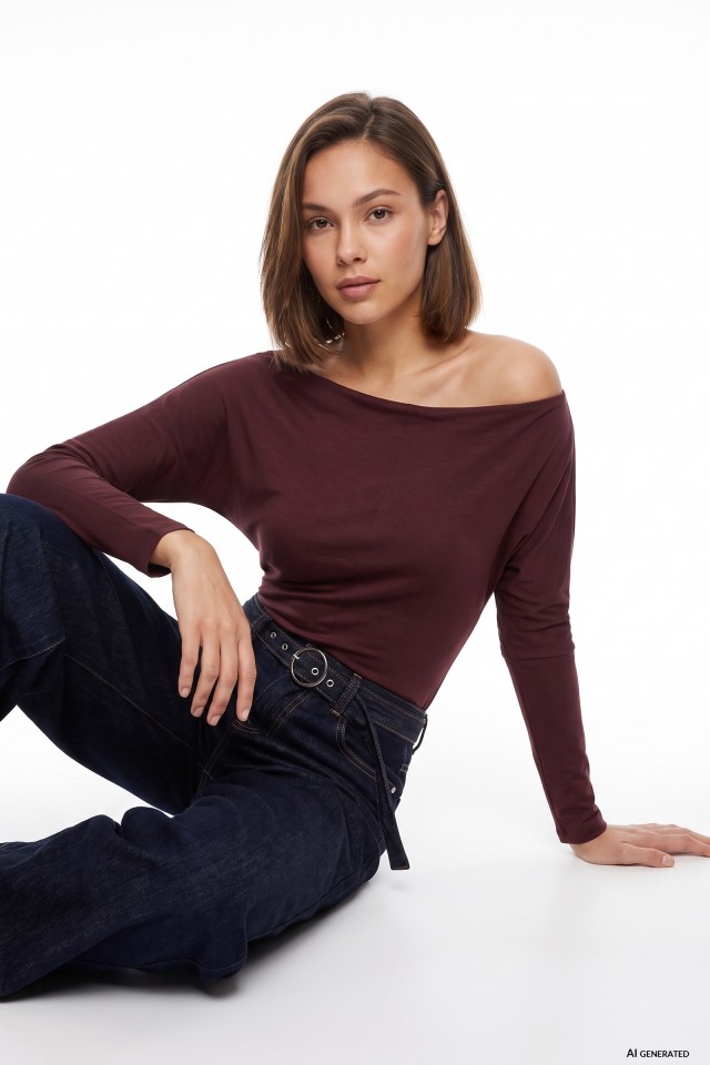 Long Sleeve Off Shoulder Tee