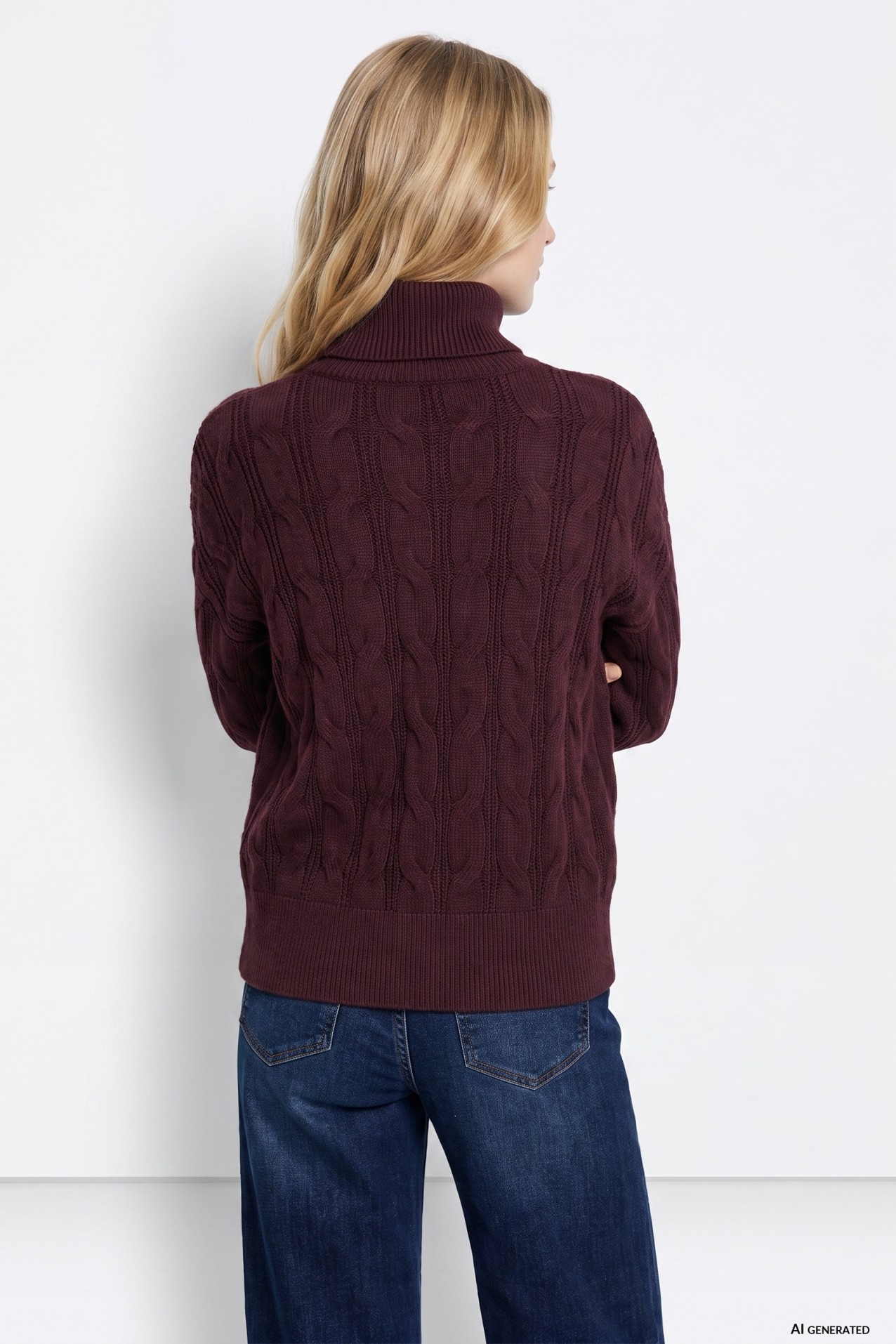 Jersey marr�n punto grueso