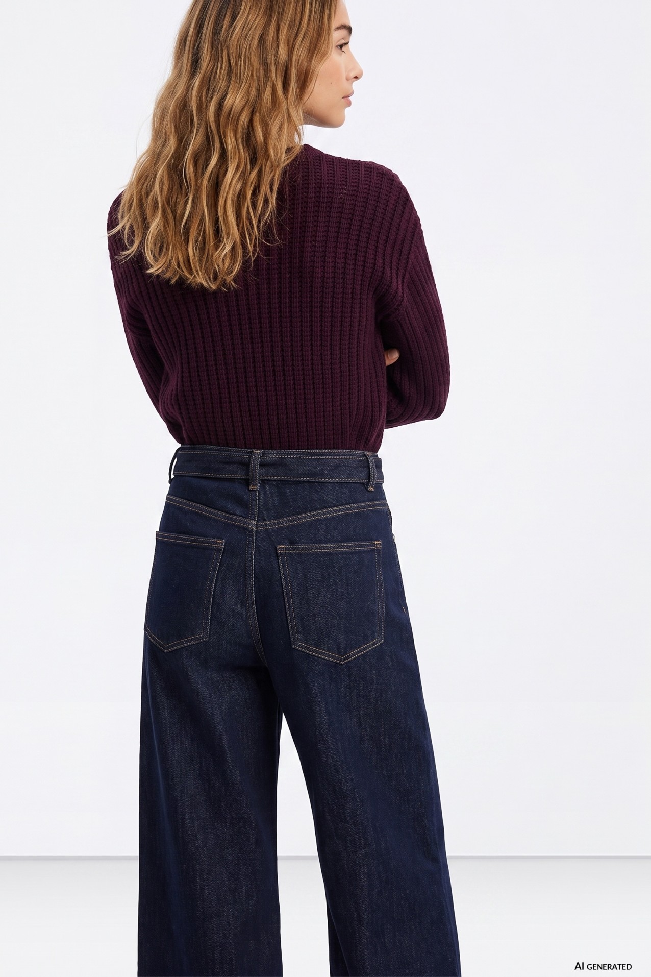 Chunky Burgundy Knit Sweater
