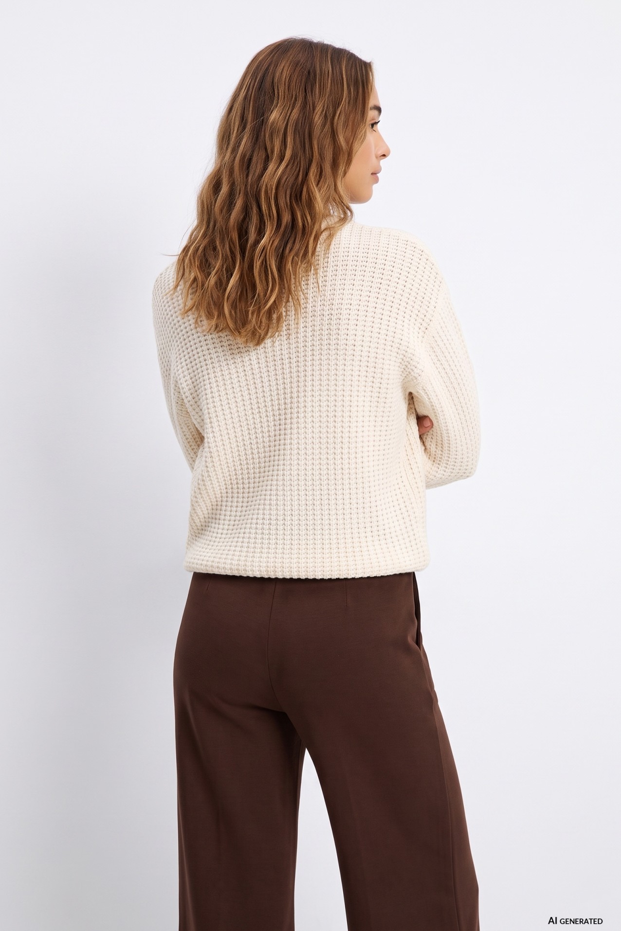Camisola cru corte relaxado